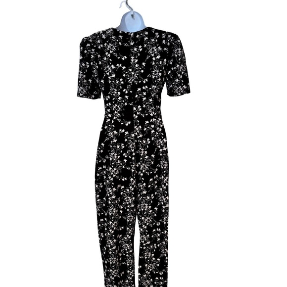 Calvin Klein Sz 6 Black Floral Midi Romper - Never Worn - Picture 3 of 8